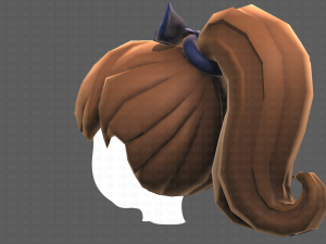 Base Hair for girl V04 3D-Modell