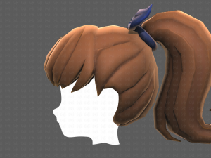 Base Hair for girl V04 3D-Modell