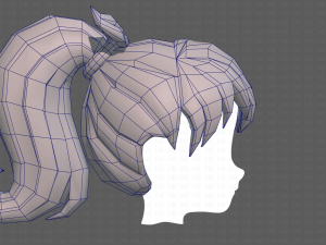 Base Hair for girl V04 3D-Modell