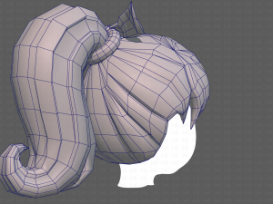 Base Hair for girl V04 3D-Modell