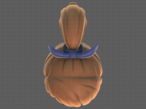 Base Hair for girl V04 3D-Modell