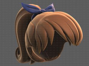 Base Hair for girl V04 3D-Modell