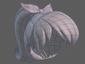 Base Hair for girl V04 3D-Modell