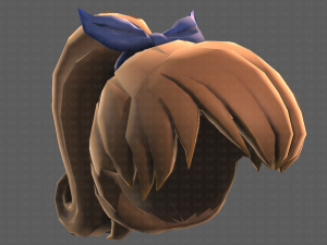 Base Hair for girl V04 3D-Modell