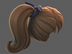 Base Hair for girl V04 3D-Modell
