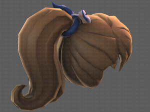 Base Hair for girl V04 3D-Modell