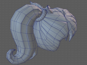 Base Hair for girl V04 3D-Modell
