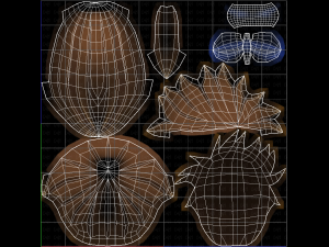 Base Hair for girl V04 3D-Modell