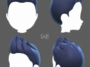 База для волосся для хлопчика V03 3D Модель