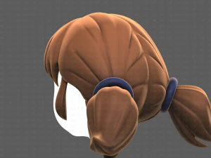 Base Hair for girl V05 3D Model