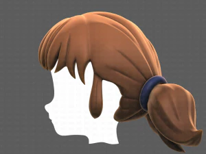 Base Hair for girl V05 3D Model