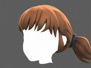 Base Hair for girl V05 3D Model