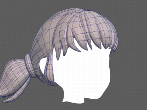 Base Hair for girl V05 3D Model