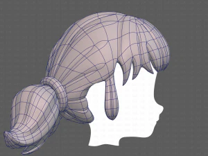 Base Hair for girl V05 3D Model