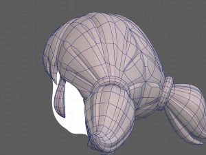 Base Hair for girl V05 3D Model