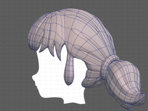 Base Hair for girl V05 3Dモデル