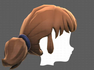 Base Hair for girl V05 3D Model