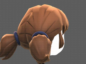 Base Hair for girl V05 3D Model