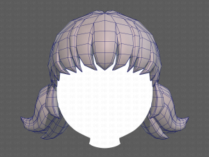 Base Hair for girl V05 3Dモデル