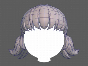 Base Hair for girl V05 3D Model