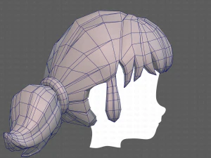Base Hair for girl V05 3D Model
