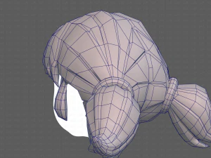 Base Hair for girl V05 3D Model