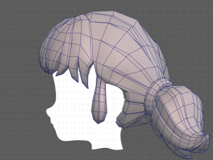 Base Hair for girl V05 3Dモデル