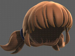 Base Hair for girl V05 3D Model