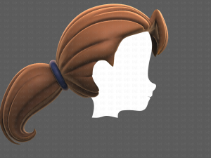 Base Hair for girl V06 Modèle 3D