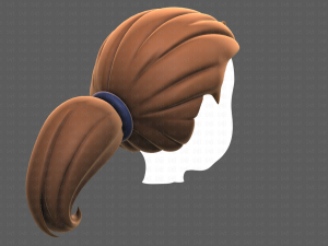 Base Hair for girl V06 Modèle 3D