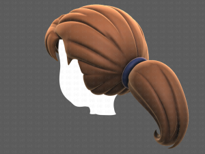 Base Hair for girl V06 Modèle 3D