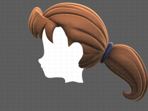 Base Hair for girl V06 Modèle 3D
