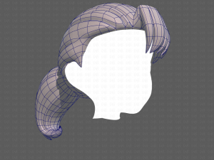 Base Hair for girl V06 Modèle 3D