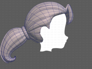 Base Hair for girl V06 Modèle 3D