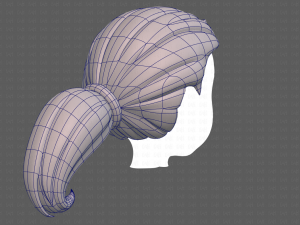 Base Hair for girl V06 Modèle 3D