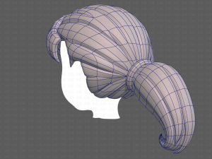 Base Hair for girl V06 Modèle 3D