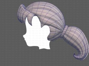 Base Hair for girl V06 Modèle 3D