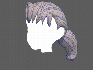 Base Hair for girl V06 Modèle 3D
