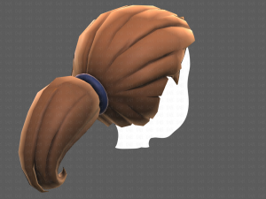 Base Hair for girl V06 Modèle 3D