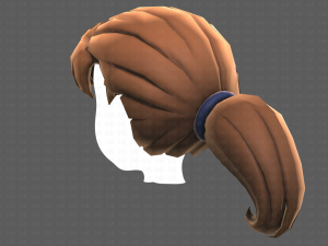 Base Hair for girl V06 Modèle 3D