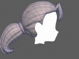 Base Hair for girl V06 Modèle 3D