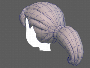Base Hair for girl V06 Modèle 3D