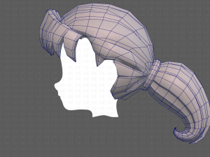 Base Hair for girl V06 Modèle 3D