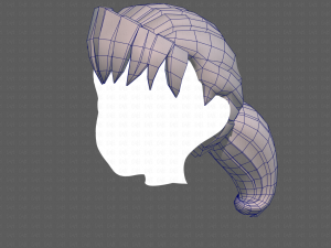 Base Hair for girl V06 Modèle 3D