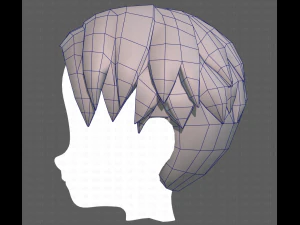 Base Hair for Boy V06 3D Model