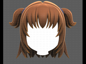 Base Hair for girl V07 3D 모델