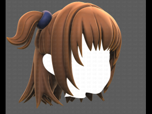 Base Hair for girl V07 3D 모델