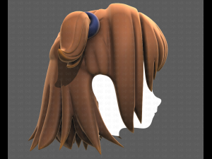 Base Hair for girl V07 3D 모델