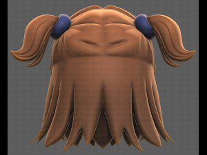 Base Hair for girl V07 3D 모델