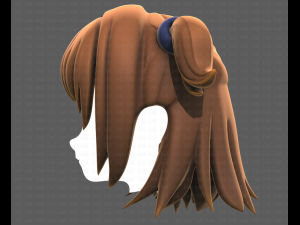Base Hair for girl V07 3D 모델